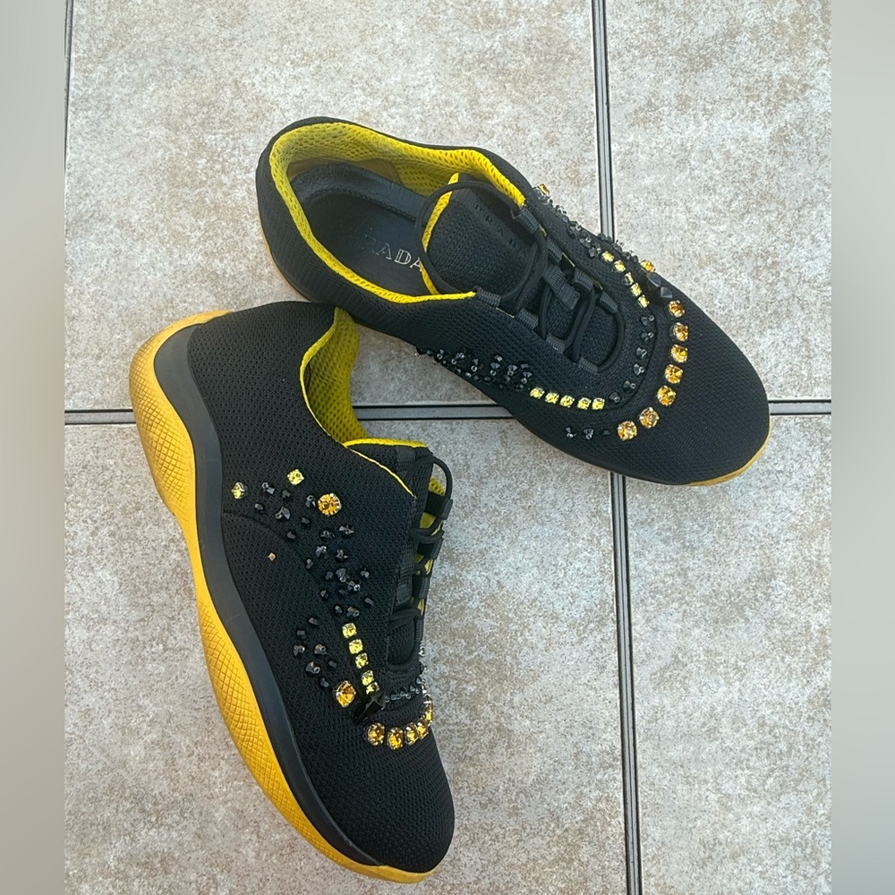 PRADA Americas Cup CRYSTAL Sneakers - Picture 11 of 16